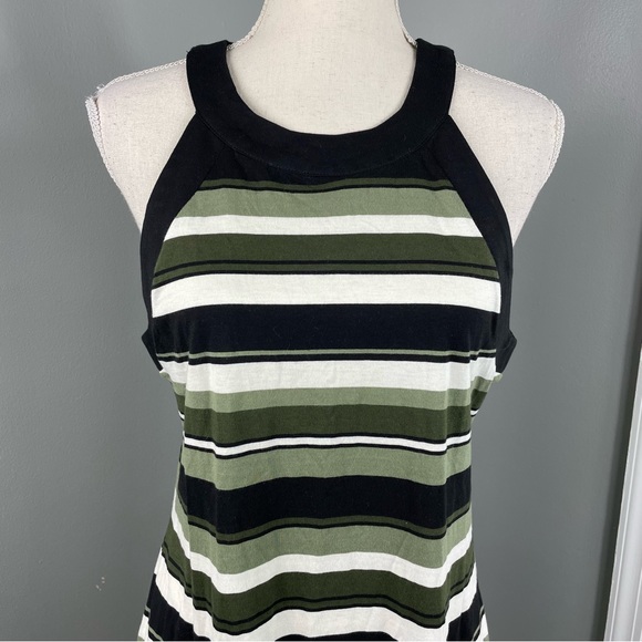 Michael Kors || Striped Jersey Knit Midi Dress - Picture 2 of 9